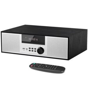 Sistema estéreo doméstico de 40 W com leitor de CD, rádio Bluetooth/FM, entrada USB/AUX, controle remoto (TB-816B) (CDs)