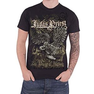 Judas Priest Camiseta masculina Sad Wings preta, Preto, GG (CDs)