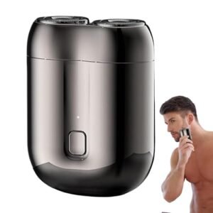 Mini Barbeadores Para Homens | Aparador De Barba Portátil Impermeável | Barbeador Pessoal Mini Recarregável USB Para Seco E Molhado | Para Avião Duche Casa Rosto Sobrancelha Viagem Homens Corpo (Aparelhos de Cuidados Pessoais)