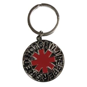 Rock Off officially licensed products Chaveiro de plástico prateado com logotipo do asterisco Red Hot Chili Peppers (CDs)