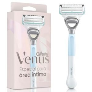 Gillette Venus Especial Para Área Íntima Aparelho de Depilação Recarregável com Barra Anti-irritação, Depilação Femenina íntima (Aparelhos de Cuidados Pessoais)