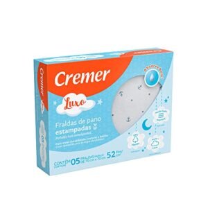 Cremer Fralda Luxo Estampa Masculina Pc Com 5 Unidades (Embalagem Pode Variar) (Bebê)