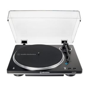 Audio-Technica AUDIO TECHNICA AT-LP70XBT Gira-discos de acionamento por correia sem fio totalmente automático (preto/prata) (Discos de Vinil)