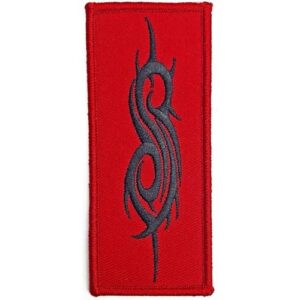 Rock Off officially licensed products Patch de tecido com símbolo tribal preto Slipknot, Vermelho, tamanho �nico (CDs)