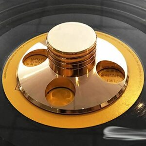 Estabilizador dourado peso LP vinil toca-discos estabilizador dourado impede que o disco trema (Equipamentos)