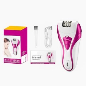 Depilador Elétrico Recarregável Feminino - Depilação Precisa Indolor Portátil para Remoção de Pelos Axila Buço Virilha Corpo Design Compacto Leve Silencioso Ergonômico Suave Bivolt Luz LED Aparador (Aparelhos de Cuidados Pessoais)