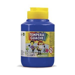 Tempera Guache 250 ml, Acrilex, 020250501, Azul Turquesa (Brinquedos)