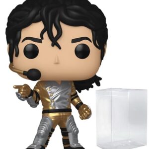 POP Rocks: Michael Jackson - (History World Tour) Armor Outfit Funko Boneco de vinil (incluído com caixa protetora compatível), multicolorido, 9,5 cm (Discos de Vinil)