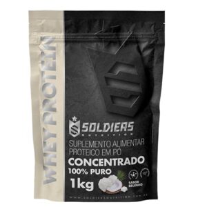 Whey Protein Concentrado 1kg - Beijinho - 100% Importado - Soldiers Nutrition (Saúde e Cuidados Pessoais)