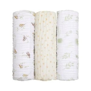 Papi Textil Cueiro Swaddle Soft Bamboo Mami 1,20M X 1,20M Contem 03 Unidades (Bebê)