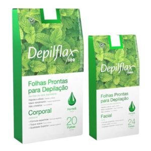 Kit Depilação Completa Corporal E Facial Folhas Prontas Depilação Hortelã (Aparelhos de Cuidados Pessoais)