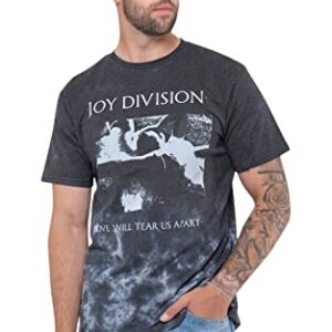 Joy Division Camiseta Tear Us Apart Band Logo oficial unissex Dip Dye preta, Preto, 2X (CDs)