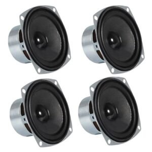 4 alto-falantes de 10 W, 7,6 cm, 78 mm, 7,6 cm, 8 ohm, som de áudio, home theater, alto-falante de faixa de frequência completa para TV LCD, computador, caixa de som tipo boom box (Equipamentos)