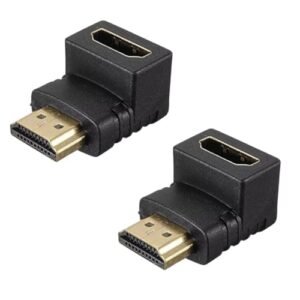 Adaptador Hdmi 90 Graus Em L Kit Com 2 Macho X Fêmea Para Tv Parede Monitor Notebooks Plug Hdmi Emenda Conector Hdtv Audio Video Compativel Com Hdmi Ultra 4K PREMIUM (Equipamentos)