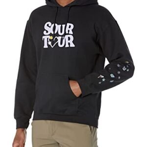 Olivia Rodrigo Moletom unissex adulto padrão preto Sour Tour, Preto, M (CDs)