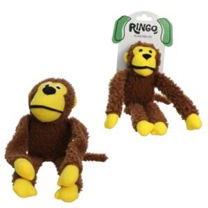Brinquedo de Pelúcia para Cachorro – Macaco de 28cm Antiestresse e Mordedor Pet (Brinquedos)