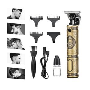Goodscious Kit Profissional De Máquina Cortar Cabelo Para Homens - Portátil, Sem Fio, Com Autonomia 7 Horas, Ideal Cuidados Pessoais Masculinos, Função Baixo Ruído, Aparador Barba Recarregável E Cor (Aparelhos de Cuidados Pessoais)