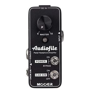 MOOER Audiofile Amplificador de fone de ouvido analógico, acesso a circuitos de efeitos, buffer/boost de limpeza para guitarra elétrica/baixo (Equipamentos)
