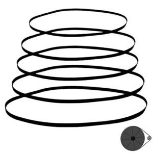 Samkosaca 5 peças de cinto para toca-discos diferentes especificações gravador de máquina correia de borracha para reparo substituição toca-discos acionados por correia, 5 tamanhos (Equipamentos)