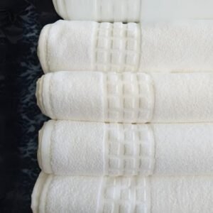 Kit 6 Toalhas de Rosto Teka – Branco, Grossa Felpuda, Hotel, Salão de Beleza, SPA, Clínica Estética, Barbearia (Beleza)