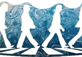 Adesivo Beatles Abbey Road Crosswalk Merchandise Memorabilia Album Record Iconic Band Pepper Vinyl Sticker | Qualidade Premium | 18 cm | S041 (Espaço) (Discos de Vinil)