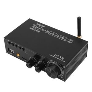 Zopsc 2.1CH Bluetooth 5.1 Amplificador 50WX2 RECETIVO ESTÉRIO RMS, HIFI Com USB/SD/AUX/COAXIAL, CONTROLE DE EQ, REMOTO, HOME TEATER (Plugue nos EUA) (Equipamentos)