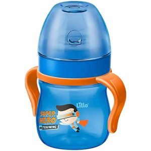 Lillo Caneca Aprendizado C/ Alça Evolution Bebedor SIL 150 ml - Menino, Lillo, Azul/Laranja (Bebê)