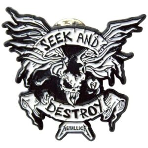 Emblema de broche Metallica Seek And Destroy Tamanho único (CDs)