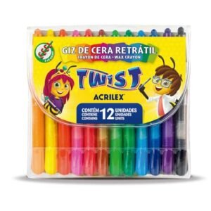 Giz de Cera Retrátil Twist 12 Cores Acrilex - CURITIBA (Brinquedos)