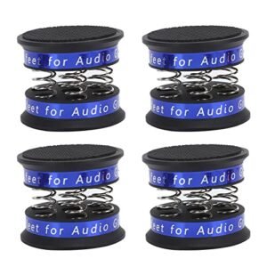Pés De Isolamento De áudio HiFi Vomeko Audiophile Com Molas Ajustáveis, Pontas De Alto-falante, Tapetes De Amortecedor Para Toca-discos, Conjuntos De Amortecedores De Toca-discos(preto) (Equipamentos)
