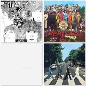 The Beatles: 12", 33 rpm LP Vinyl Record Collection - 4 Classic Albums (Revolver / Sgt. Peppers / White Album - 50th Anniversary Edition / Abbey Road) (Discos de Vinil)