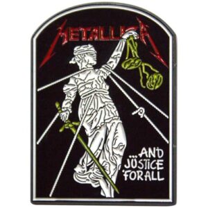 Rock Off officially licensed products Emblema de broche Metallica And Justice For All Tombstone, Preto, tamanho �nico (CDs)