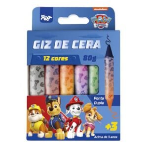 DAC - Giz de Cera Bicolor com 12 Cores - Patrulha Canina Fem (Brinquedos)