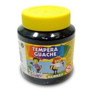 Tinta Tempera Guache Preto 250ml - Acrilex (Brinquedos)