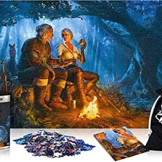 Good Loot Quebra-cabeça The Witcher: Journey of Ciri | Inclui pôster e bolsa | Videogame | Quebra-cabeça para adultos e adolescentes | Aniversário para jogadores | 1000 peças | 68 x 48 cm (Brinquedos)