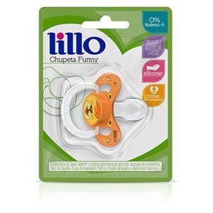 Lillo Chupeta Funny Animais Silicone Anatômico Leão Tamanho 2, Lillo, Laranja, Tam 2 (Bebê)
