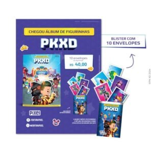 Kit de 10 envelopes com 50 cromos do Livro ilustrado oficial PK XD - PK XD (Brinquedos)