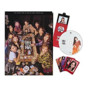 TWICE - 6th Mini Album [YES or YES] (A ver.) CD + Photobook + Photocards + Yes or Yes Card + 2 Pin Button Badges - TWICE (CDs)