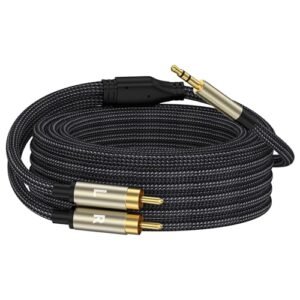 ZTOXLR Adaptador de áudio RCA/Aux de 3 m, som HiFi, revestimento de metal, divisor Y, para telefone, alto-falante, MP3, tablet, HDTV (Equipamentos)