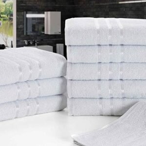 Kit 4 Toalhas para Salão de Beleza Rosto Felpuda Macia Prata - Costura Dupla Reforçada (Branco Off White) (Beleza)