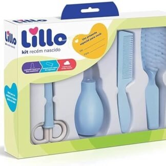 Kit De Higiene Para Recém Nascido Aspirador Nasal, Tesoura, Pente e Escova - Lillo (Bebê)