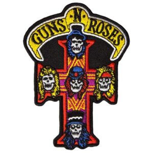 Rock Off officially licensed products Guns N' Roses Appetite For Destruction Cross Standard Printed Patch Tamanho do acessório, preto, tamanho do acessório (CDs)