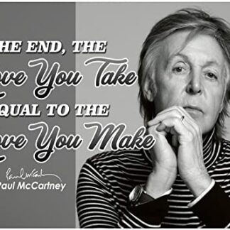 Paul McCartney Citação Poster Arte Decoração Legal Pôsteres Arte de Parede Beatles Abbey Road Crosswalk Mercadoria Memorabilia Tributo Presentes Vinil Música Legend Autograph Edição Especial Love Live (CDs)