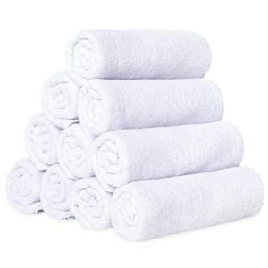 Kit 20 Toalhas de Rosto Grossa Para Salão Ótima Absorção (Brancas) (Beleza)