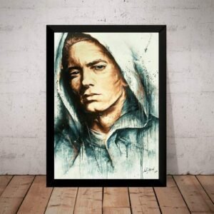 Quadro Rap Hip Hop Eminem Arte Desenho Tipo Grafite (CDs)