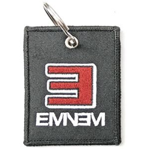 Eminem Chaveiro com logotipo de dupla face multicolorido, Preto (preto 19-3911tcx), tamanho �nico (CDs)