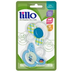 Lillo Kit 2 Chupetas Dia E Noite - Azul (Bebê)