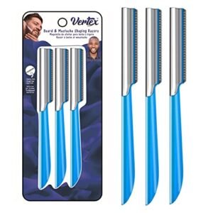 Ferramenta de modelagem de barba, bigode, lâminas de viagem de borda reta para bolsas, kit de cuidados pessoais, aparador de lâminas para homens, bálsamo de tinta preta para lavagem a óleo, (Aparelhos de Cuidados Pessoais)
