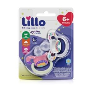 Lillo Kit 2 Chupetas Dia E Noite - Rosa (Bebê)