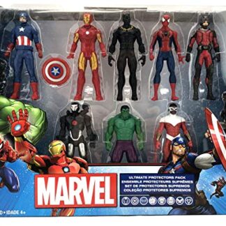 Bonecos dos Vingadores da Marvel – Homem de Ferro, Hulk, Pantera Negra, Capitão América, Homem Aranha, Homem Formiga, Máquina de Guerra e Falcão! (8 bonecos de ação) (Brinquedos)